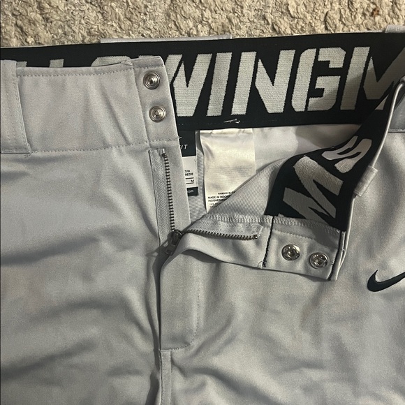 Nike Swingman Gray and Black Dri Fit Men’s Baseball Athletic Pants Medium - Picture 4 of 6